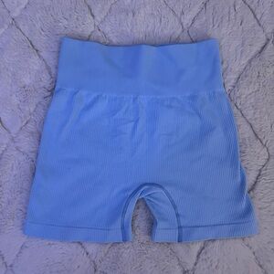 Light blue women’s biker shorts